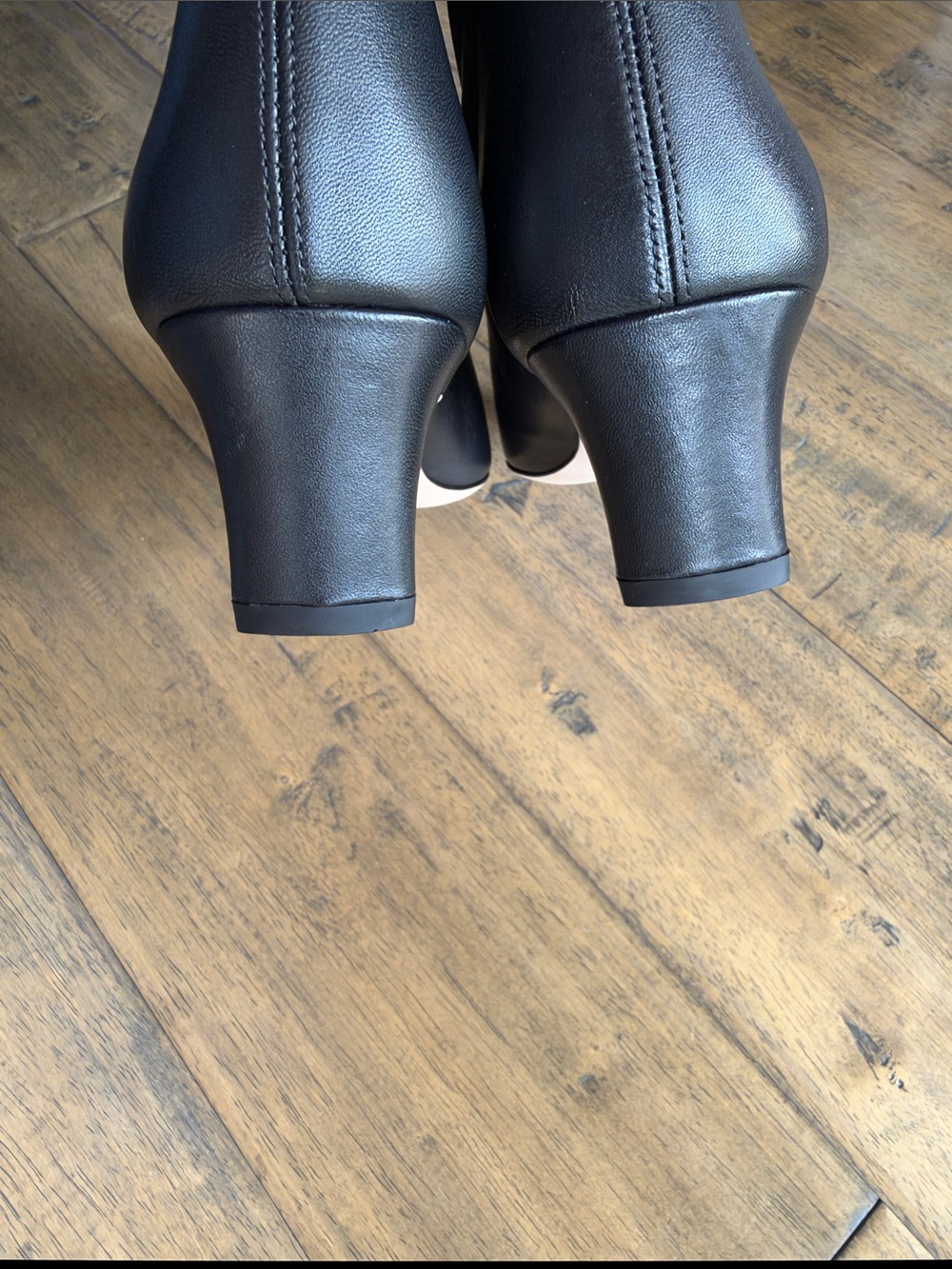 Staud Wally leather boots Mid Calf Kitten Heel in Black Leather - Picture 8 of 9
